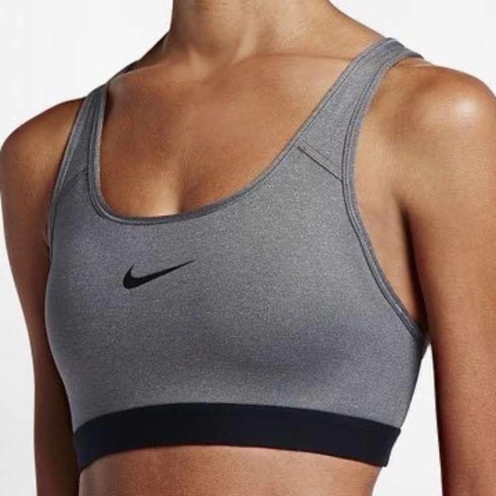 Nike DRI-FIT racerback sports bra gray XS
